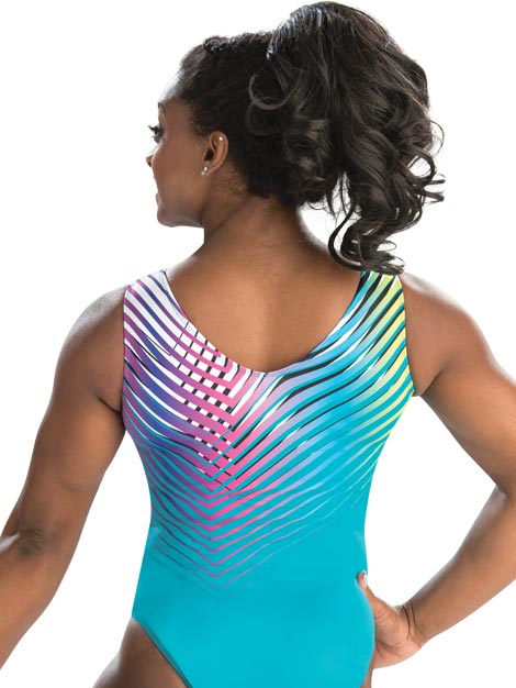 E Rainbow Shutter Simone Biles Leotard Gk Elite Sportswear