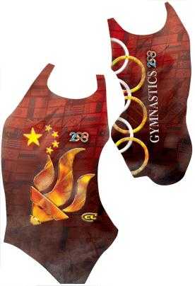 LIMITED EDITION COMMEMORATIVE OLYMPIC PLUSH VELVET TANK LEOTARD!
