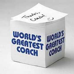 3' WHITE PAPER CUBE - WORLD'S GREATEST COACH
