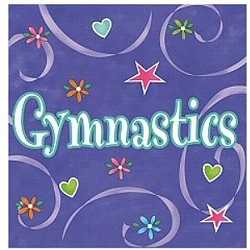 NEW! LUNCHEON SIZE GYMNASTICS NAPKINS! 16 PER PACKAGE!