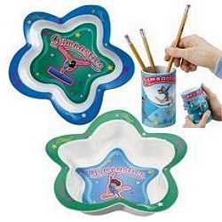 FABULOUS GYMNASTICS PUZZLE CUP, BOWL AND PLATE SET! LAST ONES!