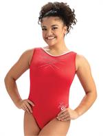 E Red Sparkle Laurie Hernandez Gymnastics Workout Leotard Gym Leo