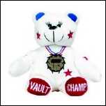 VAULT CHAMP CUDDLY, EMBROIDERED BEAR
