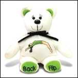 BACK FLIP BACK HANDSPRING CUDDLY EMBROIDERED BEAR